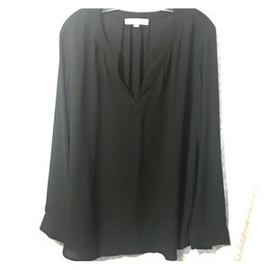 Ann Taylor LOFT Black Flowy Top